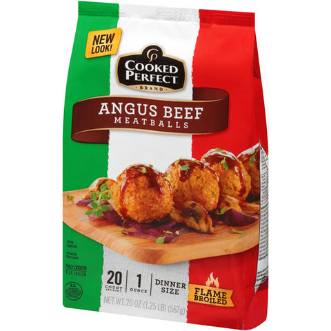 Cooked Perfect Angus Beef Meatballs, 18 oz