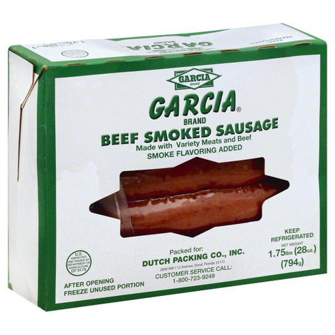 Garcia Brand Smoked Beef Sausages, 1.75 Lb.