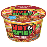 Nissin Hot & Spicy, Fiery Beef, 3.26 oz. - Water Butlers
