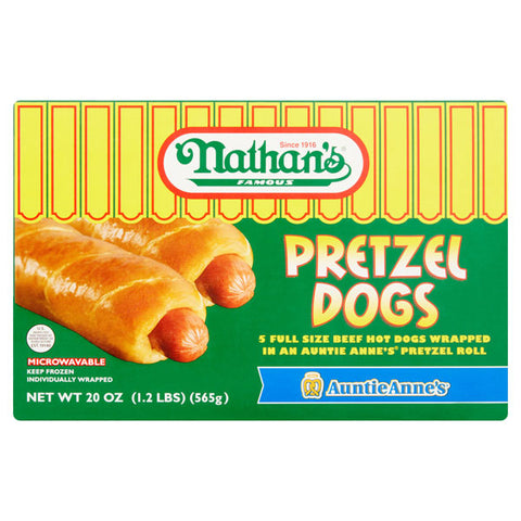 Nathan's Famous Auntie Anne's Pretzel Dogs, 20 oz, 5 Count