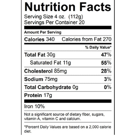 All Natural 73% Lean/27% Fat Ground Beef Roll, 5 lb