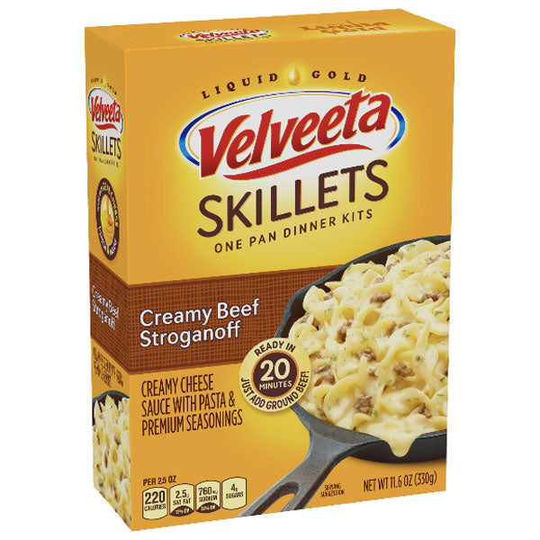 Velveeta Skillets Creamy Beef Stroganoff Dinner Kit, 11.6 oz - Water Butlers