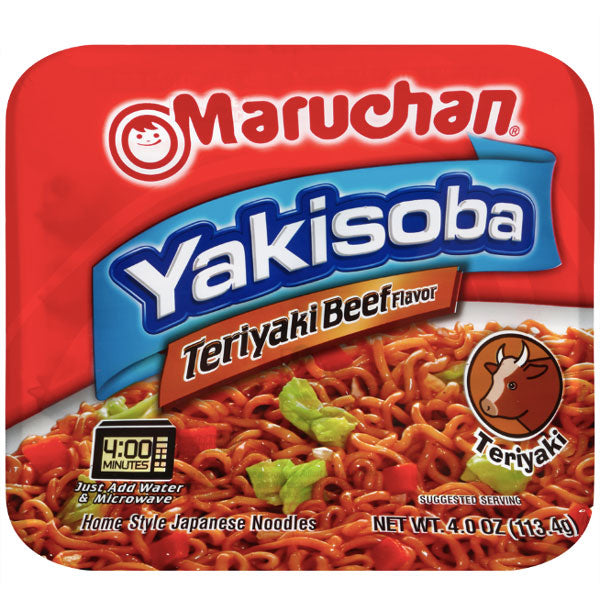 Maruchan Yakisoba Teriyaki Beef Flavor Noodles, 4 oz. - Water Butlers