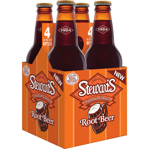 Stewart's Fountain Classics Original Root Beer, 12 Fl. Oz., 4 Count