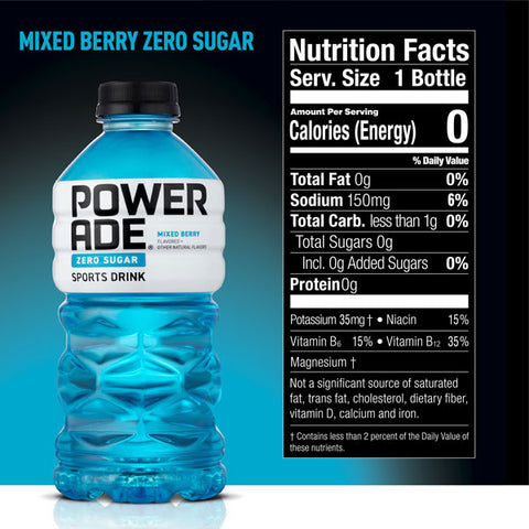 Powerade Zero Mixed Berry Sports Drink, 28 fl oz