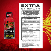 5 Hour Energy Energy Shot, Berry, Extra Strength, 6 Pack