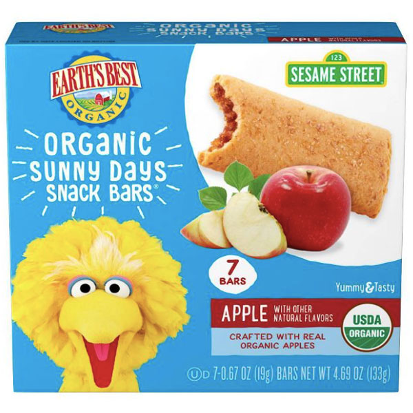 Earth's Best Organic Snack Bars, Apple, 7 Ct