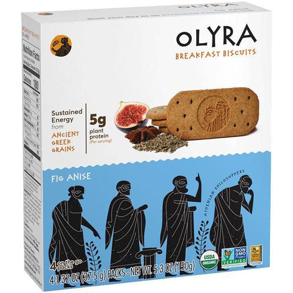 Olyra Breakfast Biscuits, Fig Anise, 4 Count