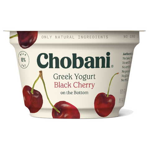 Chobani Greek Yogurt, Black Cherry, 5.3oz - Water Butlers