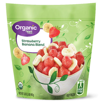 Great Value Organic Strawberry Banana Blend, 32 oz
