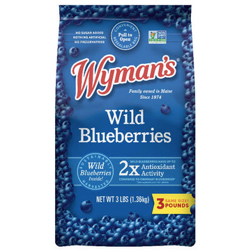 Wyman's of Maine Frozen Wild Blueberries, 3 lbs