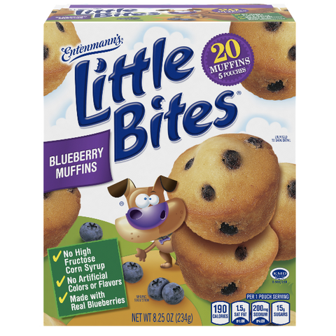 Entenmann's Little Bites, Blueberry Muffins, 5 Ct - Water Butlers