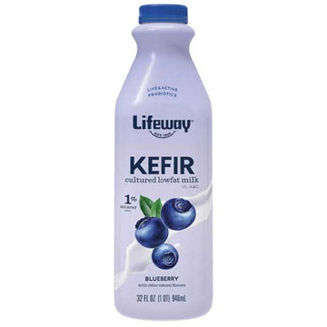 Lifeway Kefir, Blueberry Low Fat Smoothie 1%, 32 oz