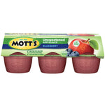 Mott's Applesauce Unsweetened Blueberry, 4oz Cups, 6 Ct - Water Butlers