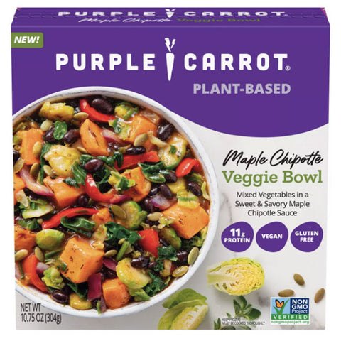 Purple Carrot Gluten Free and Vegan Frozen Maple Chipotle Veggie Bowl, 10.75 oz