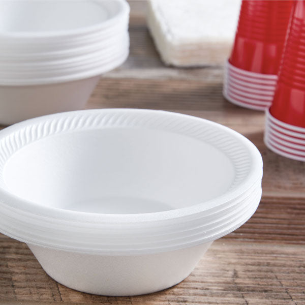 Hefty Everyday Soak Proof 12 oz White Foam Bowls