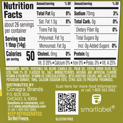 Smart Balance Buttery Spread Made with Extra Virgin Olive Oil, 13 oz.