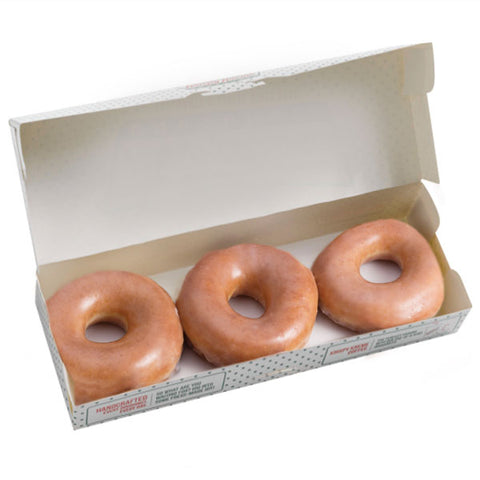 Krispy Kreme Original Glazed Doughnuts, 3 Count