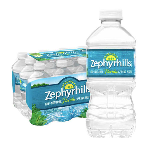 Zephyrhills 100% Natural Spring Water, 12 oz., 12 Count