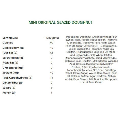 Krispy Kreme Original Glazed Doughnuts, Minis, 16 Count