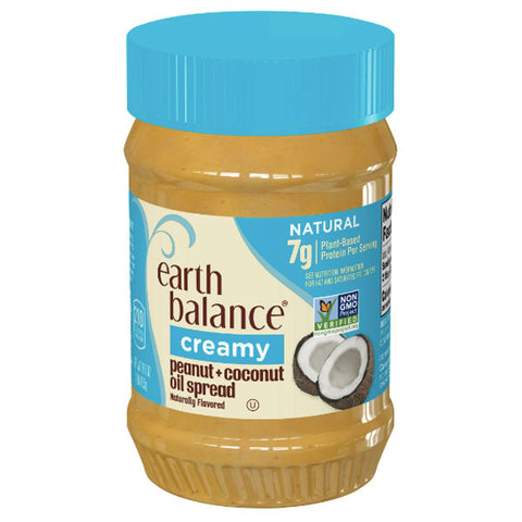 Earth Balance Creamy Peanut and Coconut Oil Spread, 16 oz.