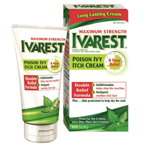 Ivarest Maximum Strength Poison Ivy Cream and Bug Bite Relief, 2 Oz