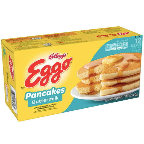 Eggo Frozen Pancakes, Buttermilk, 14.8 Oz, 12 Count