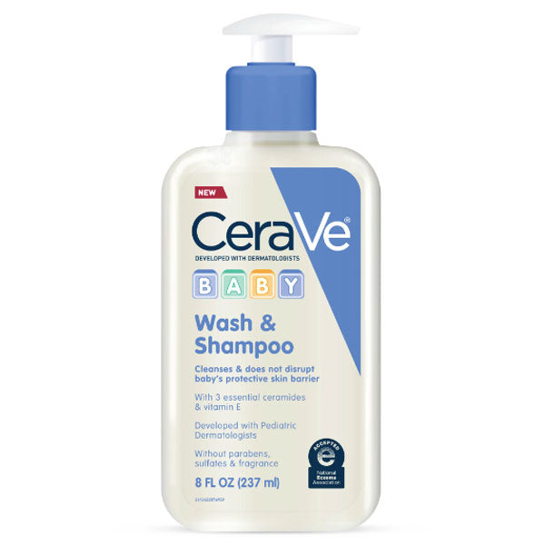 CeraVe Baby Wash Shampoo Tear Free baby Soap for Sensitive baby 8 fl oz CeraVe Baby Wash Shampoo Tear Free baby Soap for Sensitive baby 8 fl oz