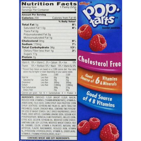 PopTarts Toaster Pastries, Breakfast Foods, Frosted Raspberry, 8 Ct