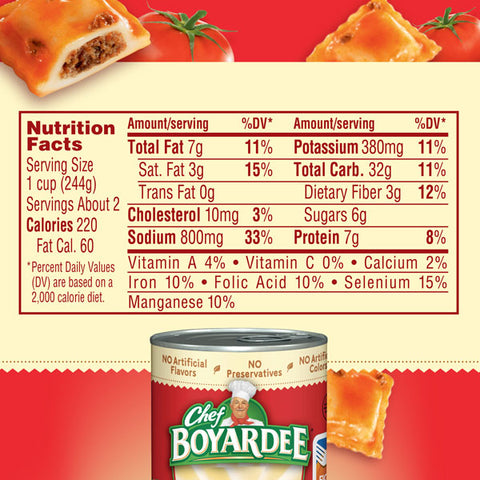 Chef Boyardee Mini Beef Ravioli, 15 oz