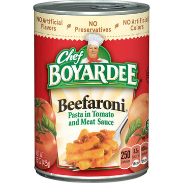 Chef Boyardee Beefaroni, Pasta in Tomato And Meat Sauce, 15 oz.
