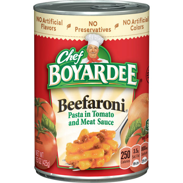 Chef Boyardee Beefaroni, Pasta in Tomato And Meat Sauce, 15 oz.