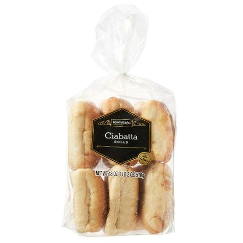 Marketside Ciabatta Bread Rolls, 18 oz, 6 Count