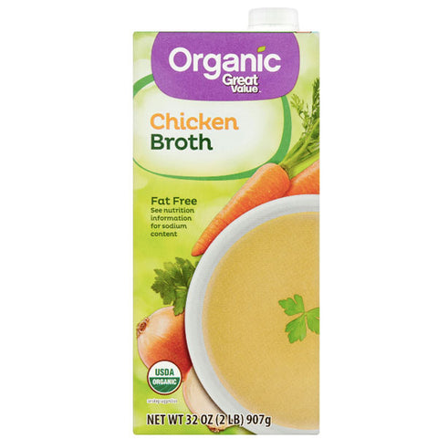 Great Value Organic Chicken Broth, 32 oz - Water Butlers