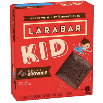 Larabar Kid, Chocolate Brownie Bar, 6 Count