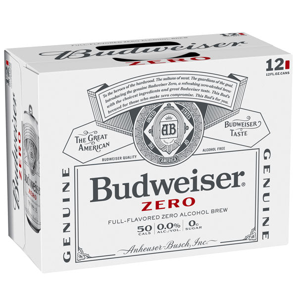Budweiser Zero Non-Alcoholic Beer, 12 Pack 12 fl. oz.