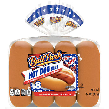 Ball Park Hot Dog Buns, 13 oz, 8 Count