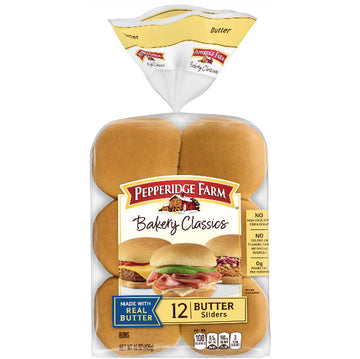 Pepperidge Farm Bakery Classics Butter Slider Buns, 15 oz, 12 Ct