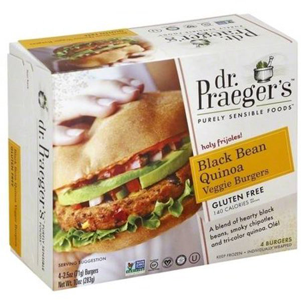 Dr. Praeger's Black Bean Quinoa Veggie Burgers, 2.5 oz, 4 Count