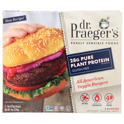 Dr. Praeger's All American Veggie Burgers, 4 oz, 2 Count