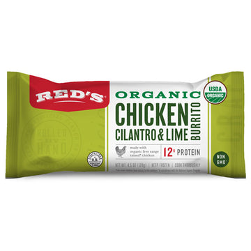 Red's Organic Chicken, Cilantro and Lime Burrito, 4.5 oz