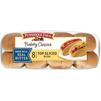 Pepperidge Farm Top Sliced Butter Hot Dog Buns, 14 oz, 8 Ct - Water Butlers
