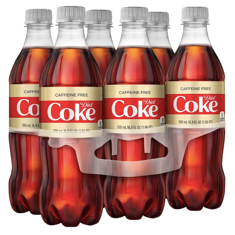 Coca Cola Diet Caffeine Free, 16.9 Fl Oz Coke, 6 Ct - Water Butlers