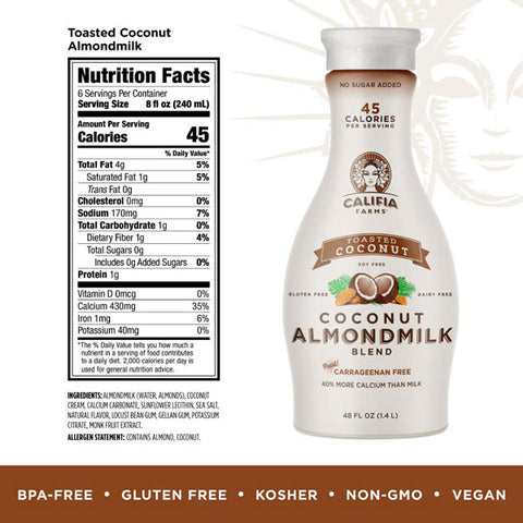 Califia Farms Toasted Coconut Almond Milk Blend, 48 oz