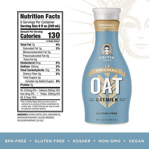 Califia Farms Oat Milk, Original, 48 oz