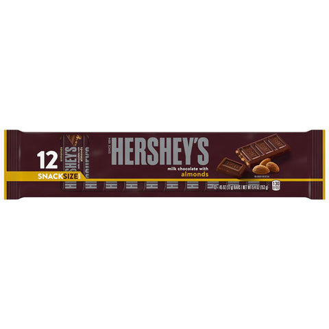 Hershey's Milk Chocolate With Almonds Candy, 12 Count