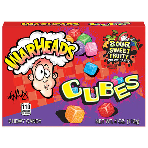 Warheads Fat-Free Sour Chewy Cubes, 4 Oz