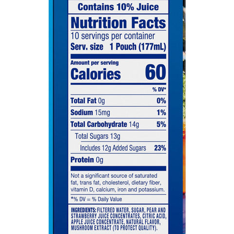 Capri Sun Strawberry Kiwi Naturally Flavored Juice Drink Blend, 10 Count