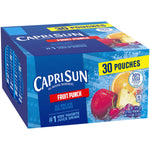 Capri Sun Fruit Punch Naturally Flavored Juice Drink Blend, 30 Ct