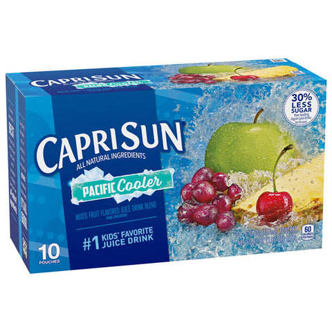 Capri Sun Pacific Cooler Mixed Fruit Naturally Flavored Juice Drink, 10 Count